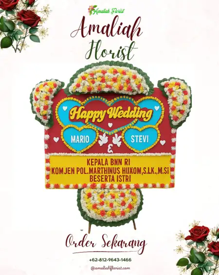 Papan Bunga Pernikahan Padusan